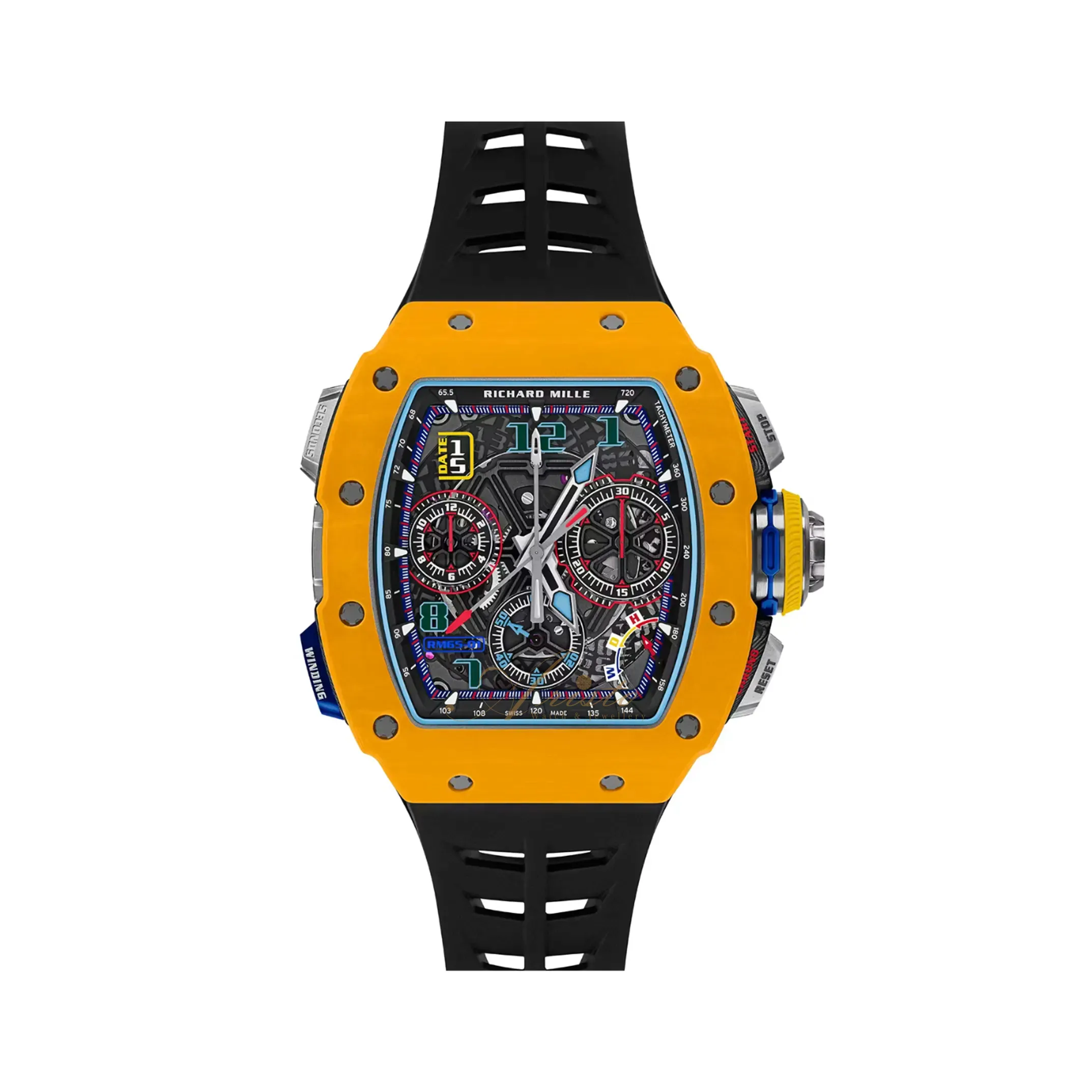RICHARD MILLE イエロー ラバーベルト　国内正規品 Richard Mille Straps - Epi Yellow – Liger Straps